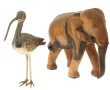 "Eléphant" en bois sculpté, H 34 x L 33 