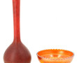 Vase soliflore à haut col, corps boule, 