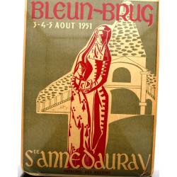 BRETAGNE - Affiche BLEUN-BRUG illustrée 