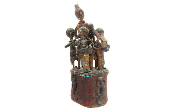 YORUBA - Important cimier en perles, tis