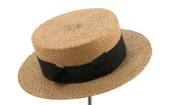 Canotier en paille ancien vers 1900 (pet