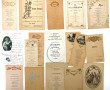Lot de menus de restaurant anciens, fin 