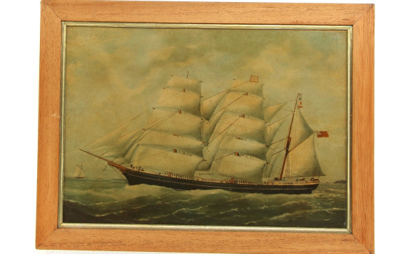 Reproduction encadrée à thème marine, di