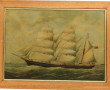 Reproduction encadrée à thème marine, di