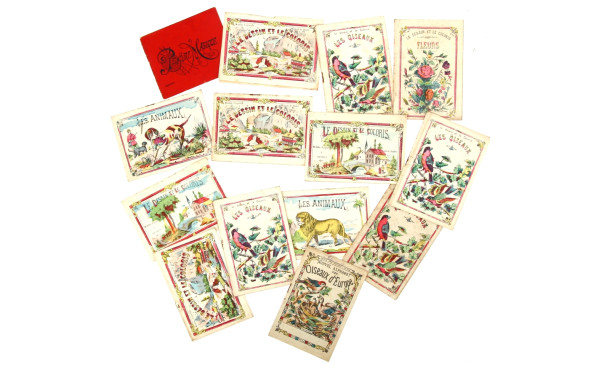 14 petits coloriages début Xxe, certains