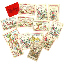 14 petits coloriages début Xxe, certains