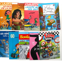 Carton de BD diverses rigides et souples