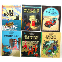 TINTIN - Lot de 13 BD des années 80 pour