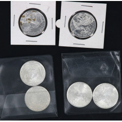 5 pièces de 10 euros argent dont 2 série
