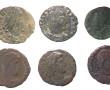 6 monnaies romaines diverses