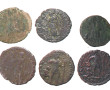6 monnaies romaines diverses