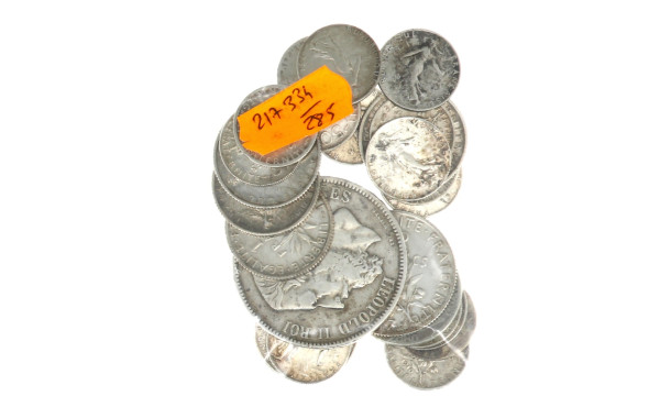 Lot de pièces en argent comprenant 16 p.