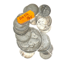 Lot de pièces en argent comprenant 16 p.