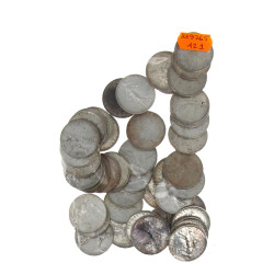 Lot de 48 pièces de 5 F argent Xxème