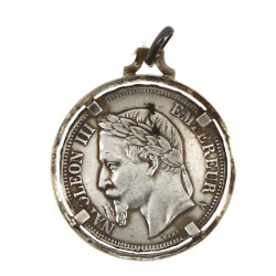Pièce de 5 f écu XIXème en argent, "1870