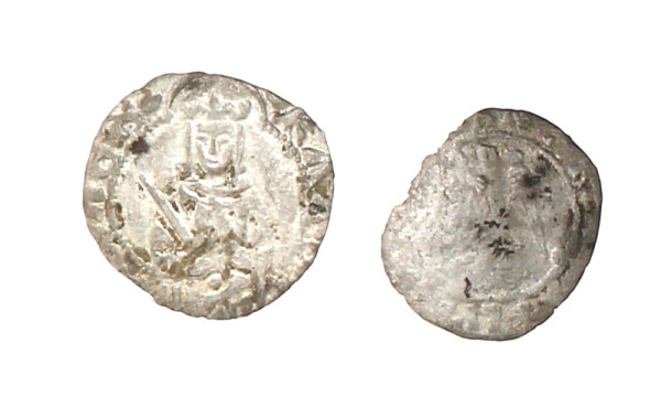 2 monnaies: - Charles VIII. Hardi. 1483