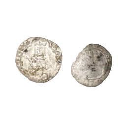 2 monnaies: - Charles VIII. Hardi. 1483