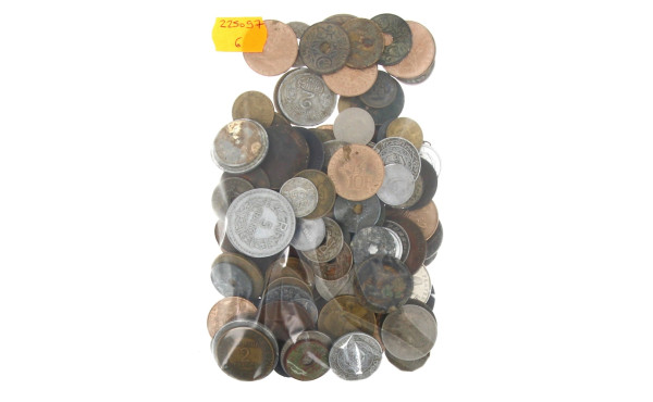 Vrac de monnaie France et étranger dont 