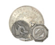Pièce de 50 F argent "1976" et 2 médaill