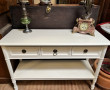 Console blanche moderne ouvrant à 3 tiro
