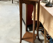 Sellette en bois naturel et plateau onyx