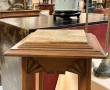 Sellette en bois naturel et plateau onyx
