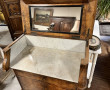Commode dite chemin de fer en placage de