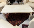 4 fauteuils gondoles en cuir crème (qq t