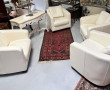 4 fauteuils gondoles en cuir crème (qq t