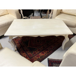 4 fauteuils gondoles en cuir crème (qq t