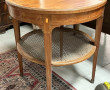 Table ronde en marqueterie, plateau d'en