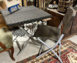 Table pliante de jardin en résine grise 