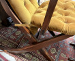 Fauteuil pliant anglais, velours capiton