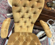 Fauteuil pliant anglais, velours capiton