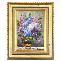 N.CHALON (Xxème) "Bouquet de lilas", hui