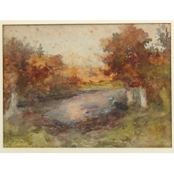 Théophile NICOLET (XIX-XX) "Lavandière d