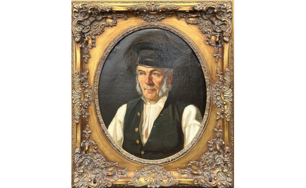 Ecole XIXème "Portrait d'homme", huile s