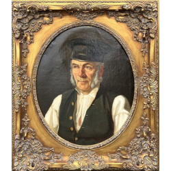 Ecole XIXème "Portrait d'homme", huile s