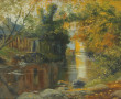 Emile GAUFFRIAUD (1877-1957) "Lavandière