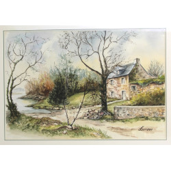 Joëlle GARREAU (Xxème) "Le moulin de Pou