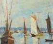 Ecole Bretonne Xxème "Marine", huile sur