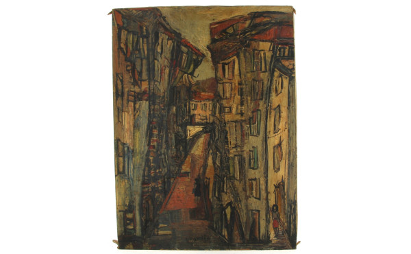 R. BARATHON (Xxe) "Filles de joie" huile