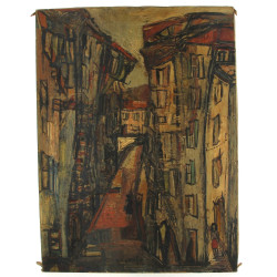 R. BARATHON (Xxe) "Filles de joie" huile