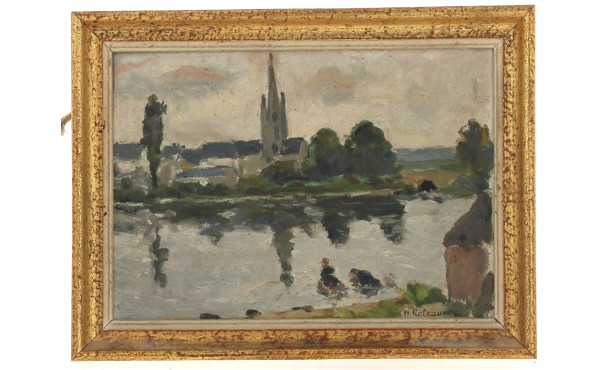 Henri RETROUVEY (XIXè-Xxè) "Lavandières 
