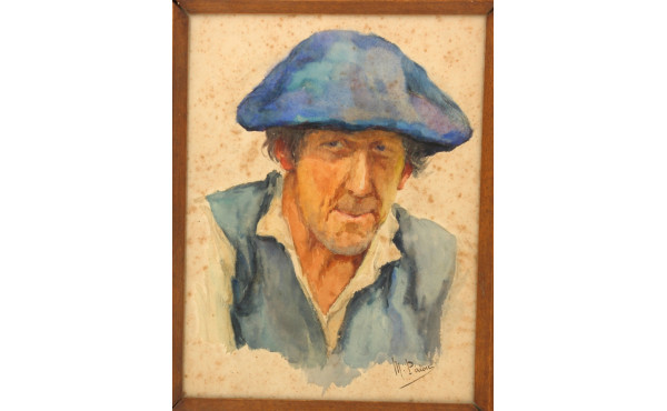 Mary PIRIOU (1881-1956) "Portrait de pêc