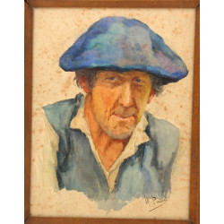 Mary PIRIOU (1881-1956) "Portrait de pêc