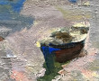 Ecole Slave Xxème "Côte rocheuse", huile