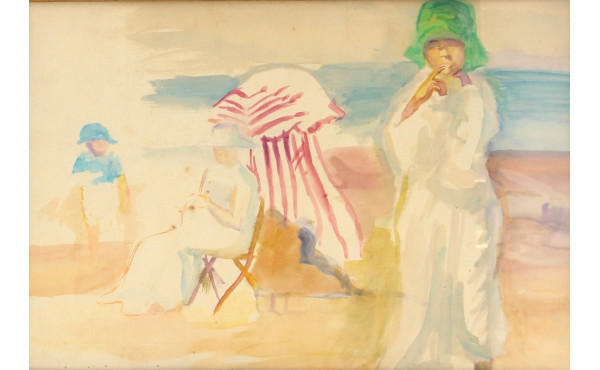Ecole Française vers 1920/1930 "Scène de