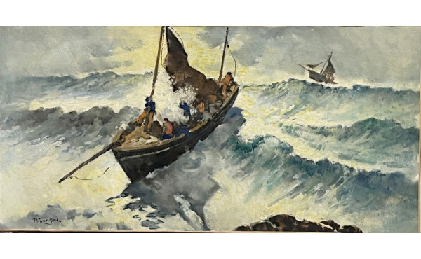 Jean DARIGNAN (Xxème) "Bateaux de pêche 
