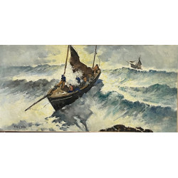 Jean DARIGNAN (Xxème) "Bateaux de pêche 